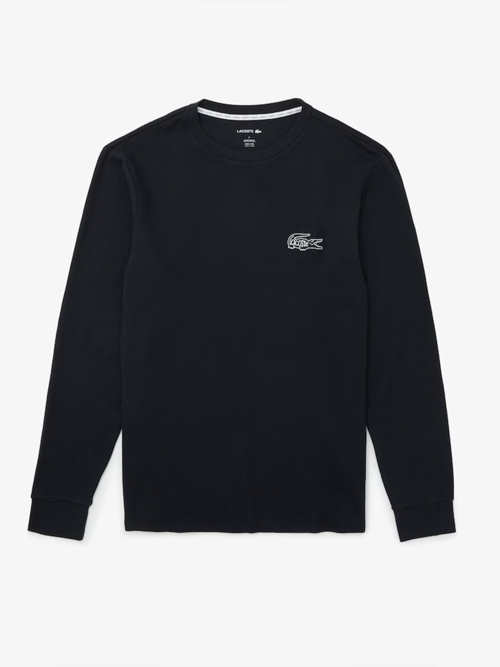 LACOSTE waffled lounge shirt